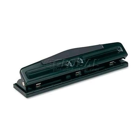 Universal 12-Sheet Deluxe Two- and Three-Hole Adjustable Punch, 9/32" Holes, Black UNV74323***